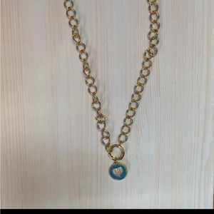 Heart enamel necklace